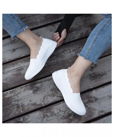 Women's Slip on Loafer Shoes - Mesh Casual Ballet Flat Nurse Walking Sneakers Knit Round Toe Casual Memory Foam Shoes 2235 A/...