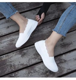 Women's Slip on Loafer Shoes - Mesh Casual Ballet Flat Nurse Walking Sneakers Knit Round Toe Casual Memory Foam Shoes 2235 A/...