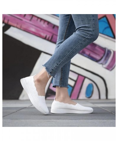 Women's Slip on Loafer Shoes - Mesh Casual Ballet Flat Nurse Walking Sneakers Knit Round Toe Casual Memory Foam Shoes 2235 A/...