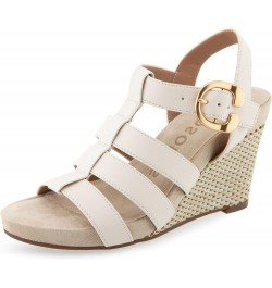 Women's Paige Wedge Sandal Eggnog Pu Leather $21.83 Sandals