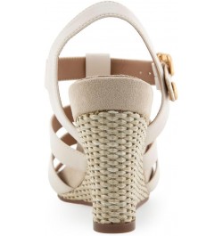 Women's Paige Wedge Sandal Eggnog Pu Leather $21.83 Sandals