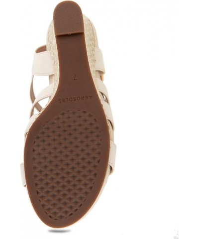 Women's Paige Wedge Sandal Eggnog Pu Leather $21.83 Sandals