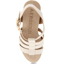 Women's Paige Wedge Sandal Eggnog Pu Leather $21.83 Sandals