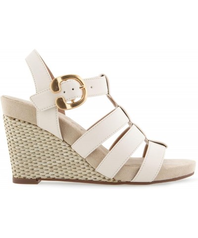 Women's Paige Wedge Sandal Eggnog Pu Leather $21.83 Sandals