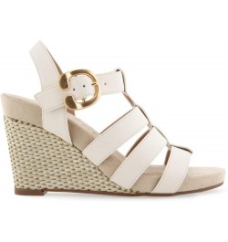 Women's Paige Wedge Sandal Eggnog Pu Leather $21.83 Sandals