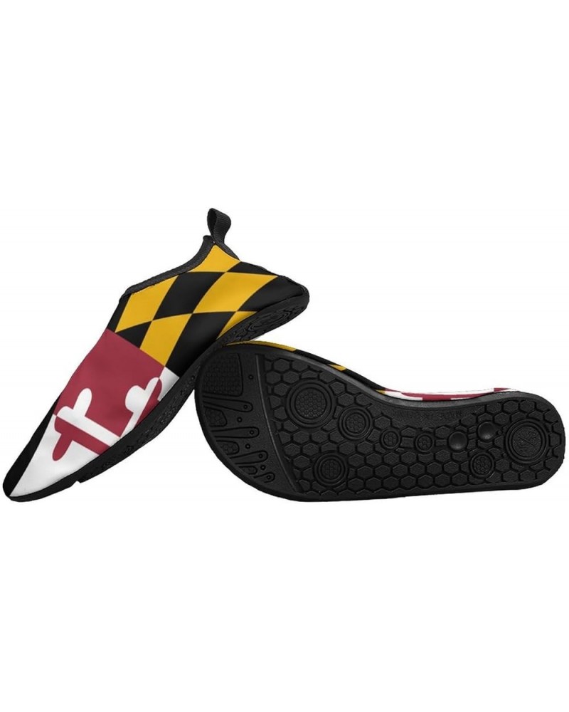 Maryland State Flag Water Shoes for Women Men Quick-Dry Aqua Socks Swim Beach Barefoot Yoga Surf Pool Camping Maryland State ...