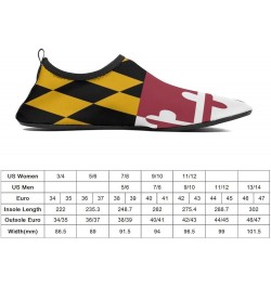 Maryland State Flag Water Shoes for Women Men Quick-Dry Aqua Socks Swim Beach Barefoot Yoga Surf Pool Camping Maryland State ...