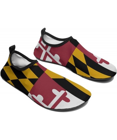 Maryland State Flag Water Shoes for Women Men Quick-Dry Aqua Socks Swim Beach Barefoot Yoga Surf Pool Camping Maryland State ...