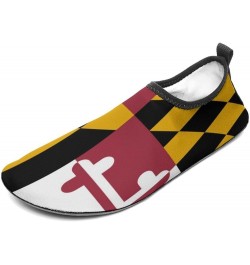 Maryland State Flag Water Shoes for Women Men Quick-Dry Aqua Socks Swim Beach Barefoot Yoga Surf Pool Camping Maryland State ...