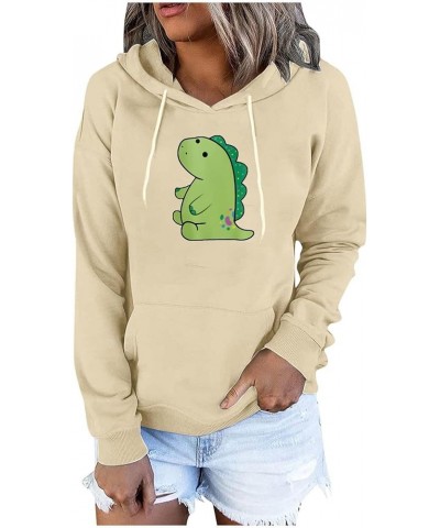 Women and Girls Anime Printing Hooded Tops Autumn And Winter Thickened Plus Size Sweater Tops Tie Sweatshirt 7-beige $9.14 At...