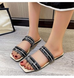 Women's Colorful Lace up Back Zipper Wedge Slippers Female Non Slip Wear Resisting Soft Soled Beach Flops Lady Sandals (A-Bro...