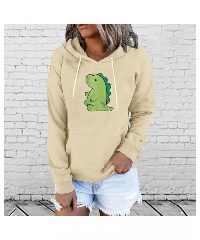 Women and Girls Anime Printing Hooded Tops Autumn And Winter Thickened Plus Size Sweater Tops Tie Sweatshirt 7-beige $9.14 At...