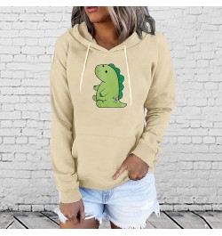 Women and Girls Anime Printing Hooded Tops Autumn And Winter Thickened Plus Size Sweater Tops Tie Sweatshirt 7-beige $9.14 At...