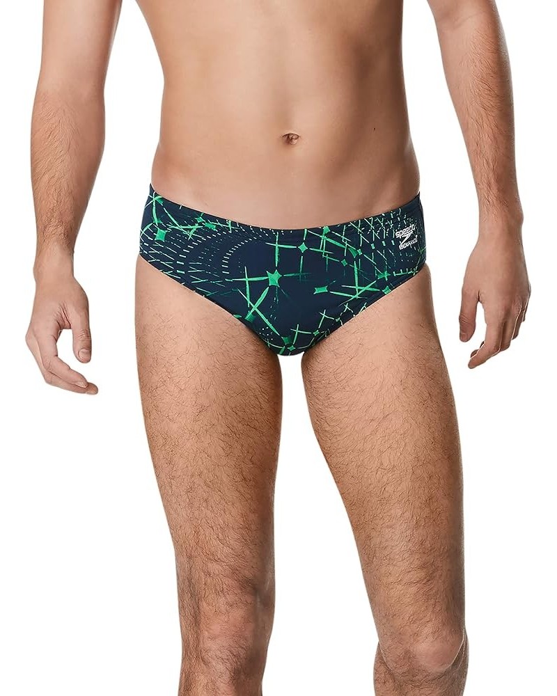 Men's Swimsuit Brief Endurance+ Printed Team Colors Galactic Blue/Green $18.26 Athletic Shoes