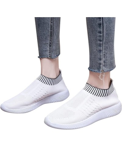 Women Lightweight Sneakers Stylish Athletic Shoes Walking Tennis Shoes Gg2-white $11.13 Fashion Sneakers