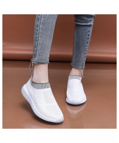 Women Lightweight Sneakers Stylish Athletic Shoes Walking Tennis Shoes Gg2-white $11.13 Fashion Sneakers