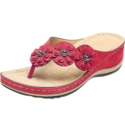 Women Sandals Summer Orthopedic Sandals Arch Support Flip Flops Women Breathable Summer Sandals,Red,US8/EU40 US7.5/EU39 Red $...