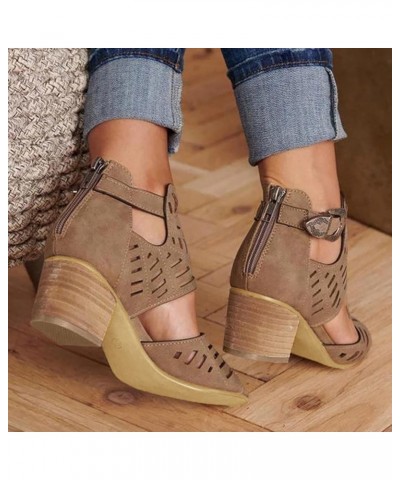 Wedge Sandals for Women Slip On Dressy Comfortable Slides Sandals Lightweight Breathable Shoes 176-qrcvgj-d-brown $13.82 Sandals