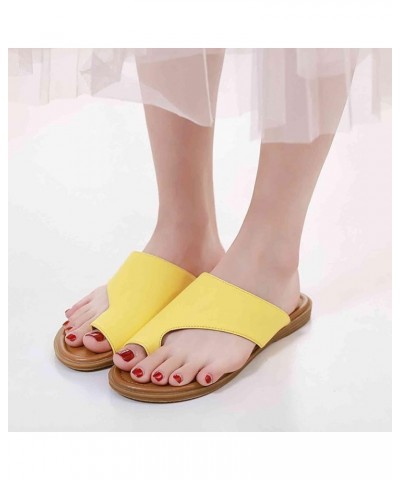 Bunion Sandals Flat Summer Flip Flops for Women, Orthopedic Sandals Soft Lightweight Toe Ring Slides Plantar Fasciitis Sandal...