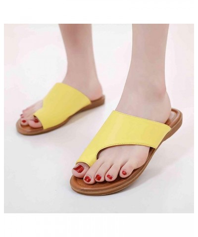 Bunion Sandals Flat Summer Flip Flops for Women, Orthopedic Sandals Soft Lightweight Toe Ring Slides Plantar Fasciitis Sandal...