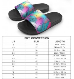 Slipper for Women Men Shark Colorful Rainbow House Slippers Non-Slip Quick Drying Shower Slides Comfy Soft Indoor Slipper Thi...