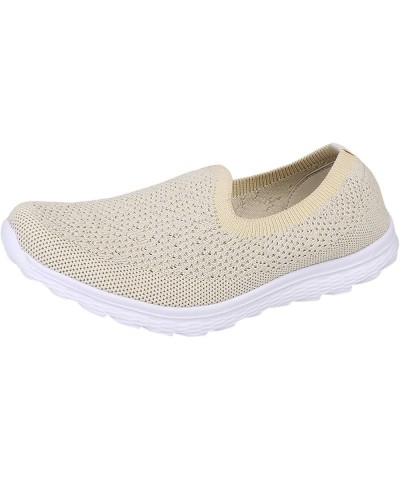 Slip On Moccasins Running Trainers Memory Foam Shoes Women Women's Running Shoes Women's Casual Shoes Z 12-beige $19.15 Athle...