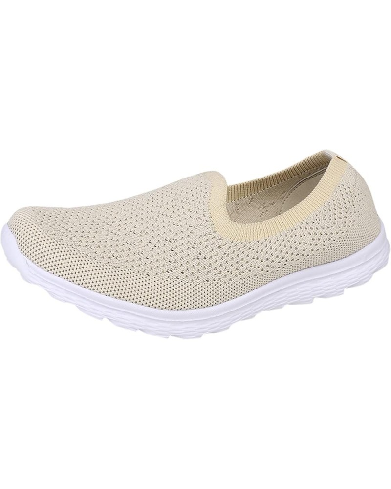 Slip On Moccasins Running Trainers Memory Foam Shoes Women Women's Running Shoes Women's Casual Shoes Z 12-beige $19.15 Athle...