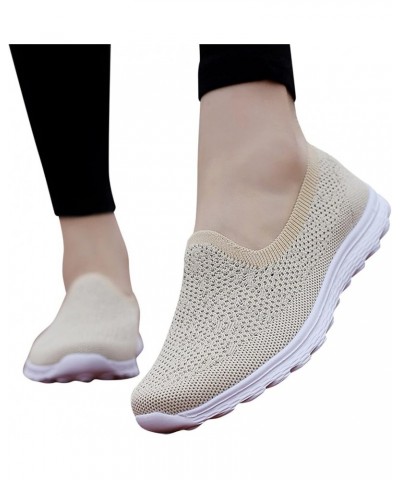 Slip On Moccasins Running Trainers Memory Foam Shoes Women Women's Running Shoes Women's Casual Shoes Z 12-beige $19.15 Athle...