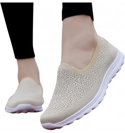 Slip On Moccasins Running Trainers Memory Foam Shoes Women Women's Running Shoes Women's Casual Shoes Z 12-beige $19.15 Athle...