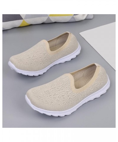 Slip On Moccasins Running Trainers Memory Foam Shoes Women Women's Running Shoes Women's Casual Shoes Z 12-beige $19.15 Athle...