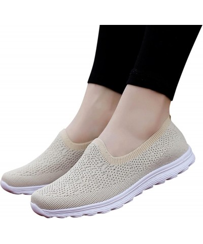 Slip On Moccasins Running Trainers Memory Foam Shoes Women Women's Running Shoes Women's Casual Shoes Z 12-beige $19.15 Athle...