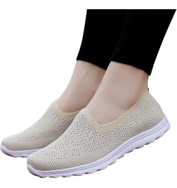 Slip On Moccasins Running Trainers Memory Foam Shoes Women Women's Running Shoes Women's Casual Shoes Z 12-beige $19.15 Athle...