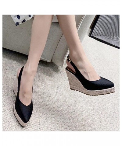 Platform Women Espadrilles Wedges For Women Platform Sandals Silver Women Sandals 10 Shiny Rhinestone Platform Wedge H Black ...