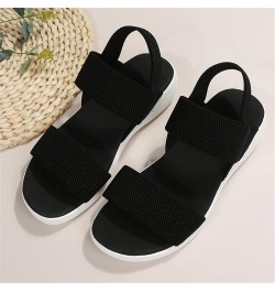 Mesh Wedges Sport Sandals for Women Ankle Elastic Comfortable Lightweight Soft Casual Slip on Sandals for Female Breathable O...