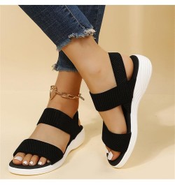 Mesh Wedges Sport Sandals for Women Ankle Elastic Comfortable Lightweight Soft Casual Slip on Sandals for Female Breathable O...