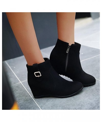 Womens Winter Boots Western Cowboy boots Pointed Toe PU Leahter Wide Calf Boots Christmas Women'S Hiking Boots Black $21.92 B...