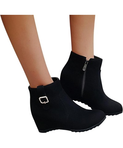 Womens Winter Boots Western Cowboy boots Pointed Toe PU Leahter Wide Calf Boots Christmas Women'S Hiking Boots Black $21.92 B...