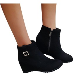 Womens Winter Boots Western Cowboy boots Pointed Toe PU Leahter Wide Calf Boots Christmas Women'S Hiking Boots Black $21.92 B...