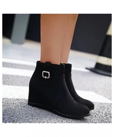 Womens Winter Boots Western Cowboy boots Pointed Toe PU Leahter Wide Calf Boots Christmas Women'S Hiking Boots Black $21.92 B...