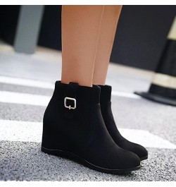 Womens Winter Boots Western Cowboy boots Pointed Toe PU Leahter Wide Calf Boots Christmas Women'S Hiking Boots Black $21.92 B...