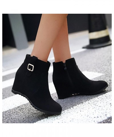 Womens Winter Boots Western Cowboy boots Pointed Toe PU Leahter Wide Calf Boots Christmas Women'S Hiking Boots Black $21.92 B...