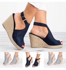 Wedge Sandals for Women, Women's Sandals Espadrilles Platform Wedge Casual Sandals Leopard Open Toe Sandals Black $13.61 Outd...