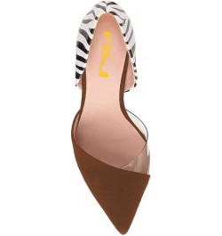 Women Formal Stiletto High Heel Pumps Pointy Toe D'orsay Sandals Slip on Office Lady Dress Party Shoes Size 4-15 US Brown $50...