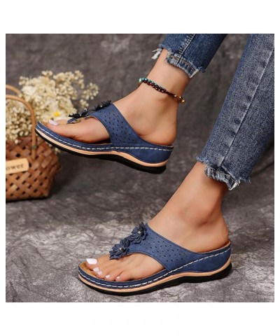 Flip Flops for Women Beach, Sandals Women, Arch Support Summer Casual Ankle Flip, Summer Wedge Thong Shoes Comfortable Platfo...