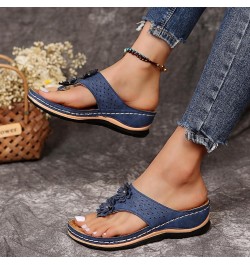 Flip Flops for Women Beach, Sandals Women, Arch Support Summer Casual Ankle Flip, Summer Wedge Thong Shoes Comfortable Platfo...