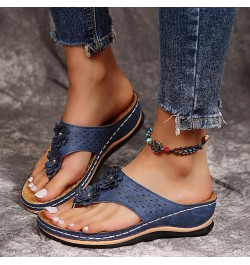 Flip Flops for Women Beach, Sandals Women, Arch Support Summer Casual Ankle Flip, Summer Wedge Thong Shoes Comfortable Platfo...