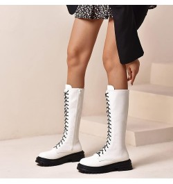 Boots for Women Shoes Pointed Toe Rhinestone Middle Thin Heels Boots Women Color Boots for Women with Heel Calf High A-white ...