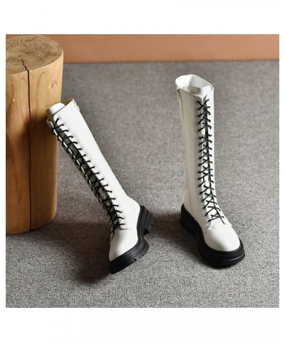 Boots for Women Shoes Pointed Toe Rhinestone Middle Thin Heels Boots Women Color Boots for Women with Heel Calf High A-white ...