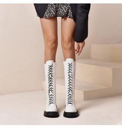 Boots for Women Shoes Pointed Toe Rhinestone Middle Thin Heels Boots Women Color Boots for Women with Heel Calf High A-white ...