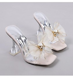 strap heels for women Women High Heels Platform Sandals Transparent Strap Slippers Platform Sandals Z 12-beige $24.98 Outdoor...